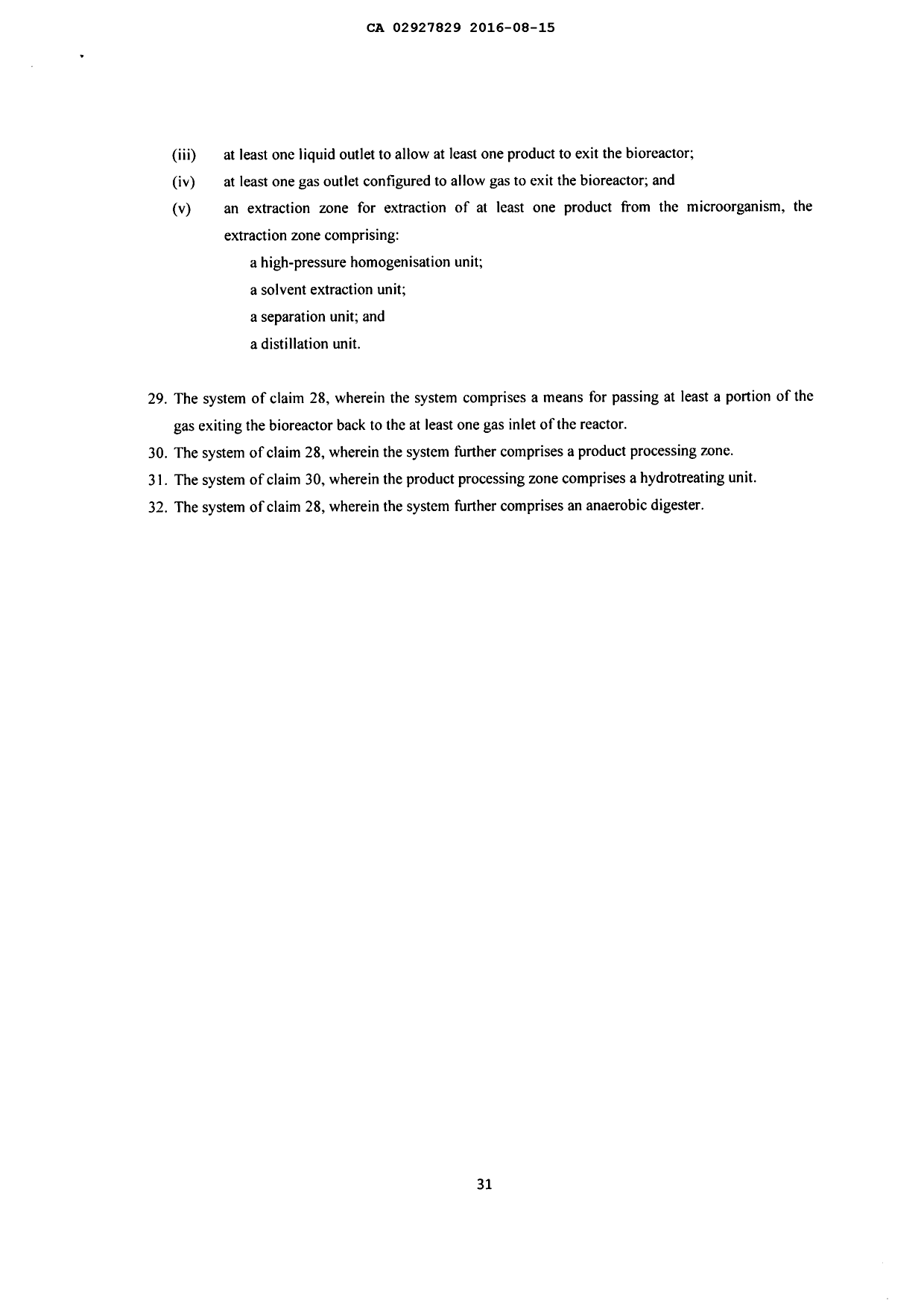 Document de brevet canadien 2927829. Revendications 20151215. Image 3 de 3
