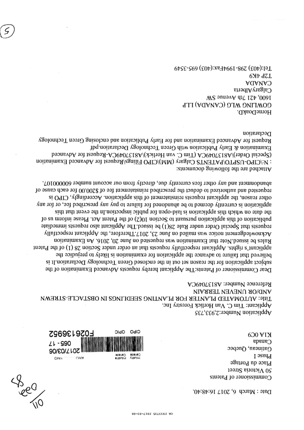 Document de brevet canadien 2933735. Demande d'anticipation de la mise à la disposition 20161206. Image 1 de 4