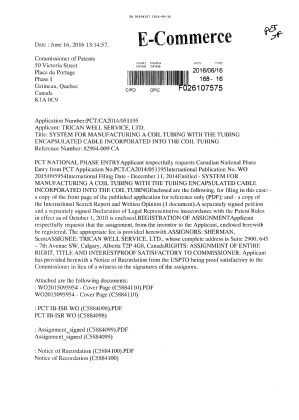 Document de brevet canadien 2934107. Demande d'entrée en phase nationale 20160616. Image 1 de 8