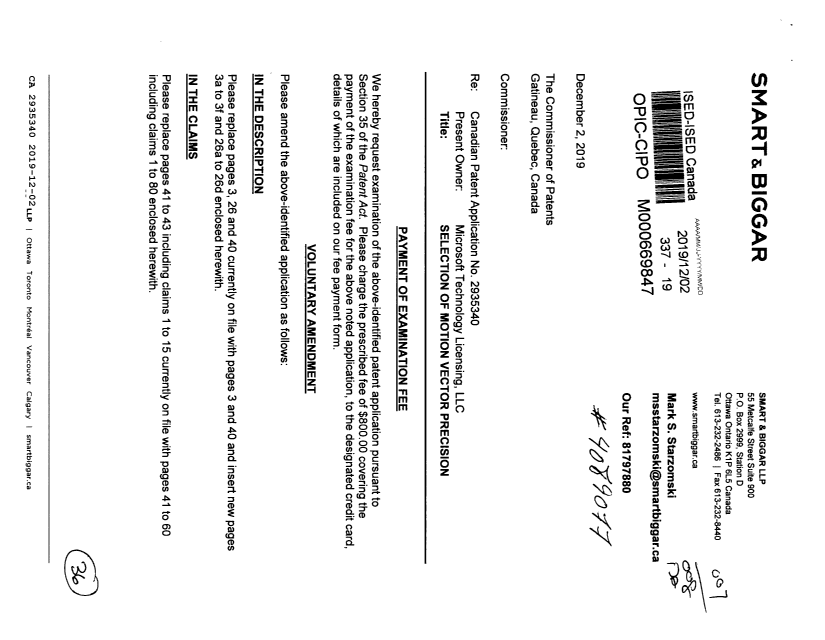 Canadian Patent Document 2935340. Amendment 20191202. Image 1 of 36
