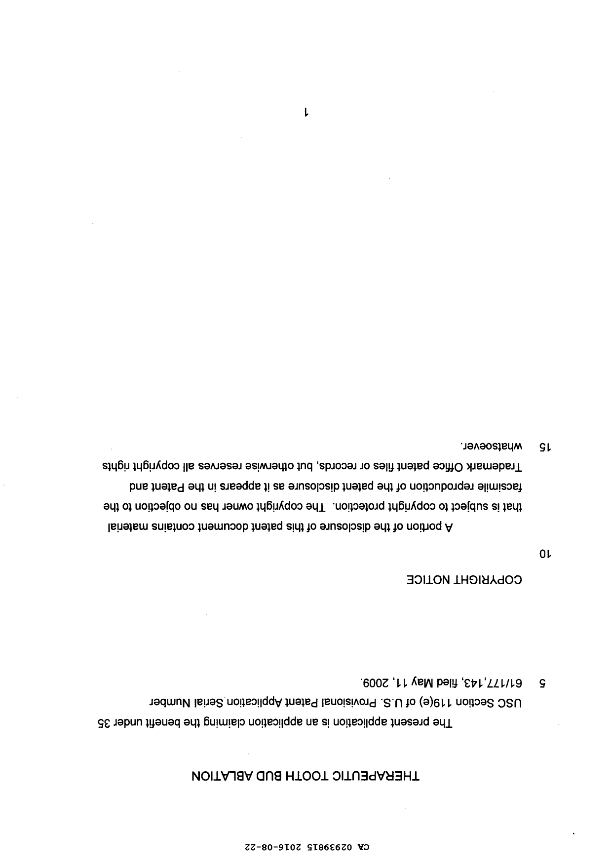Canadian Patent Document 2939815. Description 20151223. Image 1 of 49