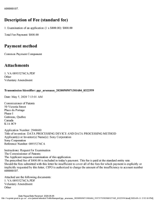 Document de brevet canadien 2948600. Modification 20200505. Image 2 de 28