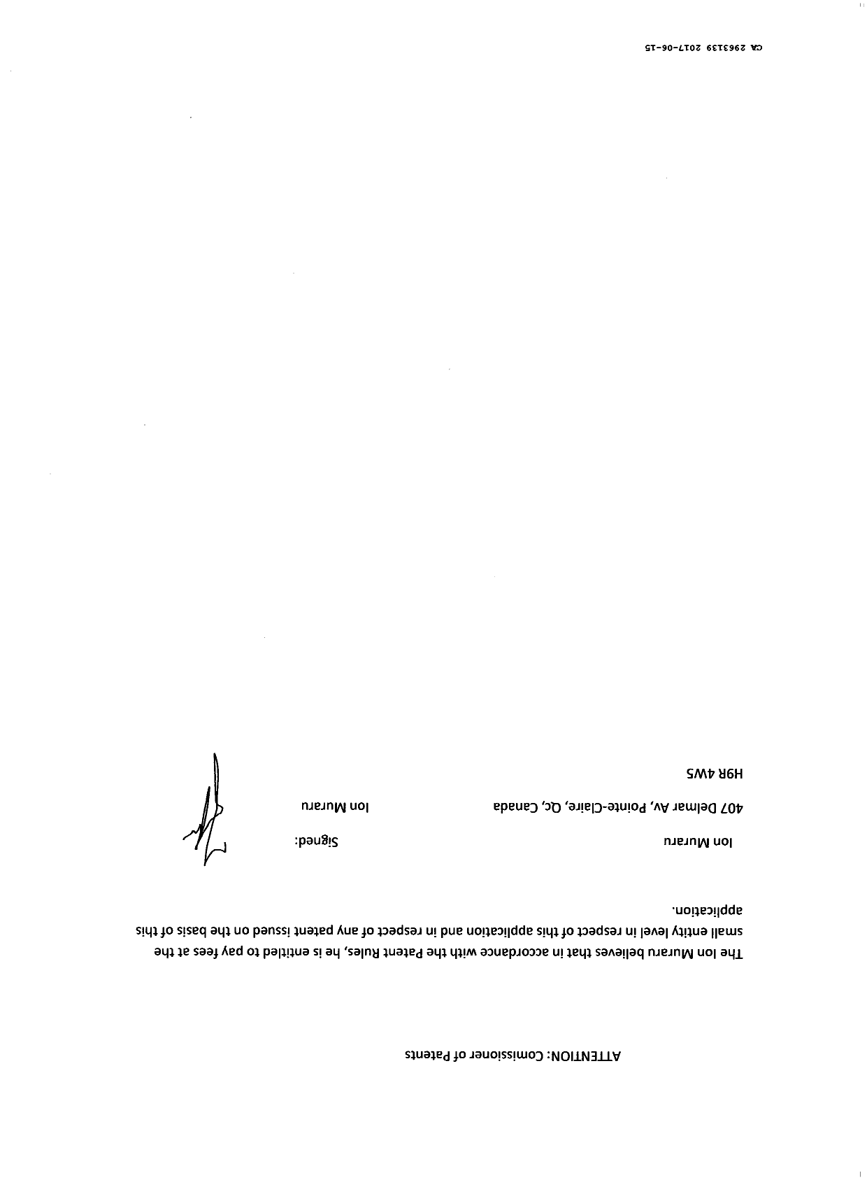 Document de brevet canadien 2963139. Correspondance reliée aux formalités 20161215. Image 2 de 3