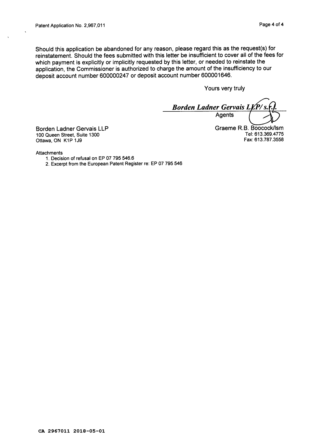 Document de brevet canadien 2967011. Modification 20180501. Image 4 de 4