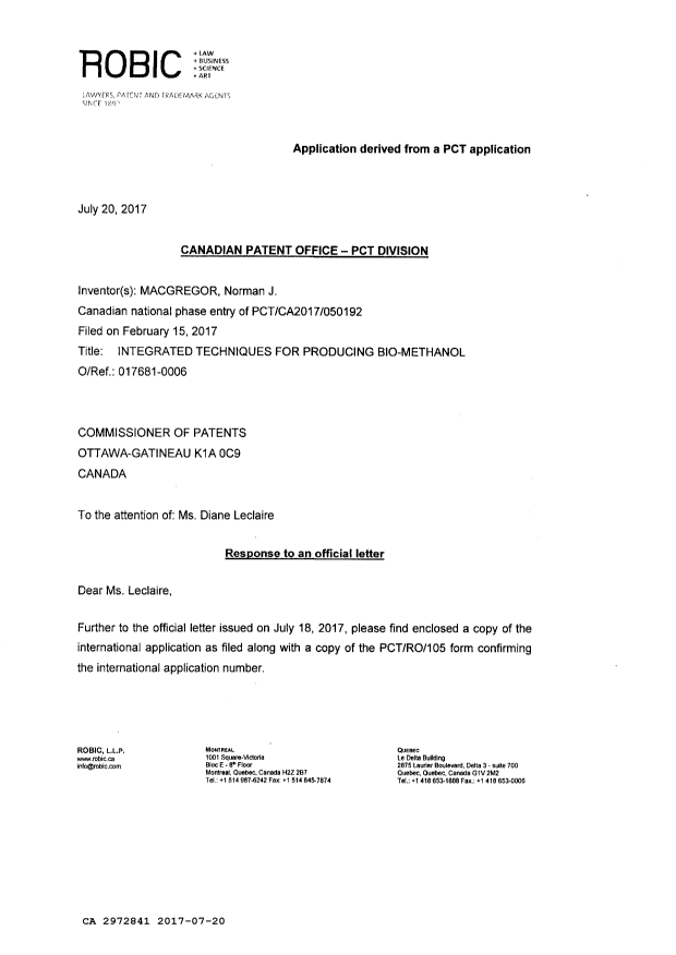 Canadian Patent Document 2972841. Amendment 20170720. Image 3 of 40