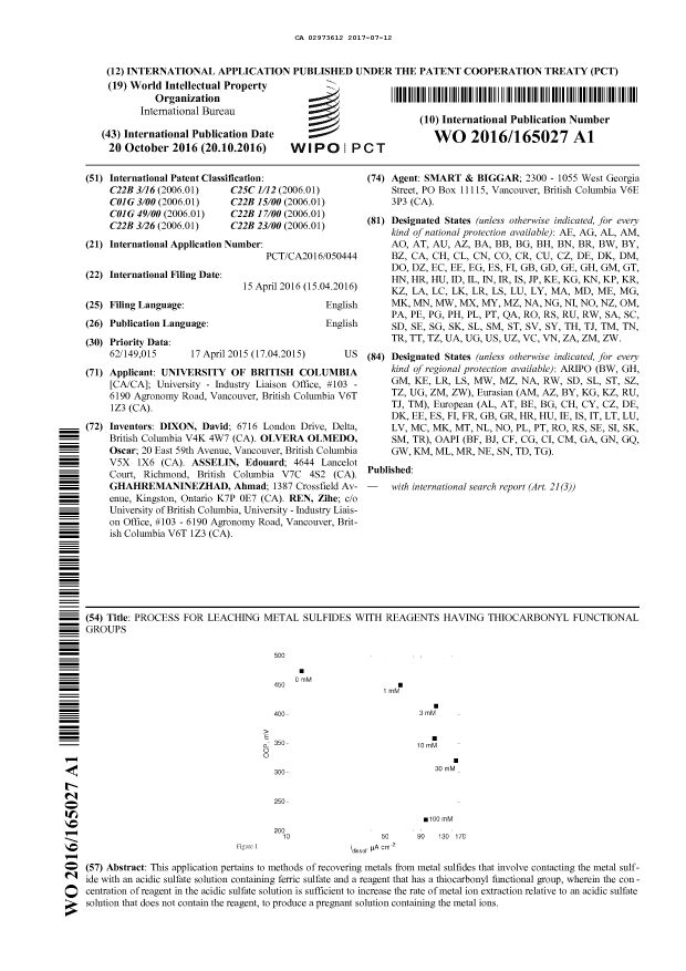 Document de brevet canadien 2973612. Abrégé 20170712. Image 1 de 1