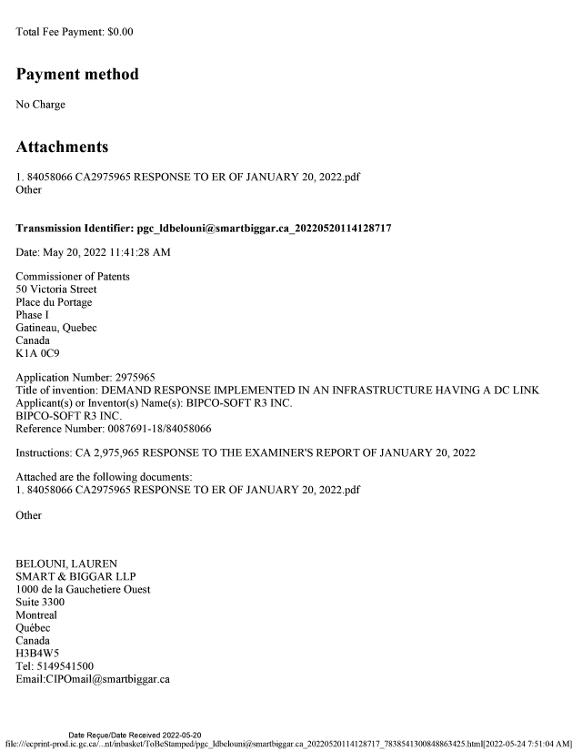 Document de brevet canadien 2975965. Modification 20220520. Image 2 de 10