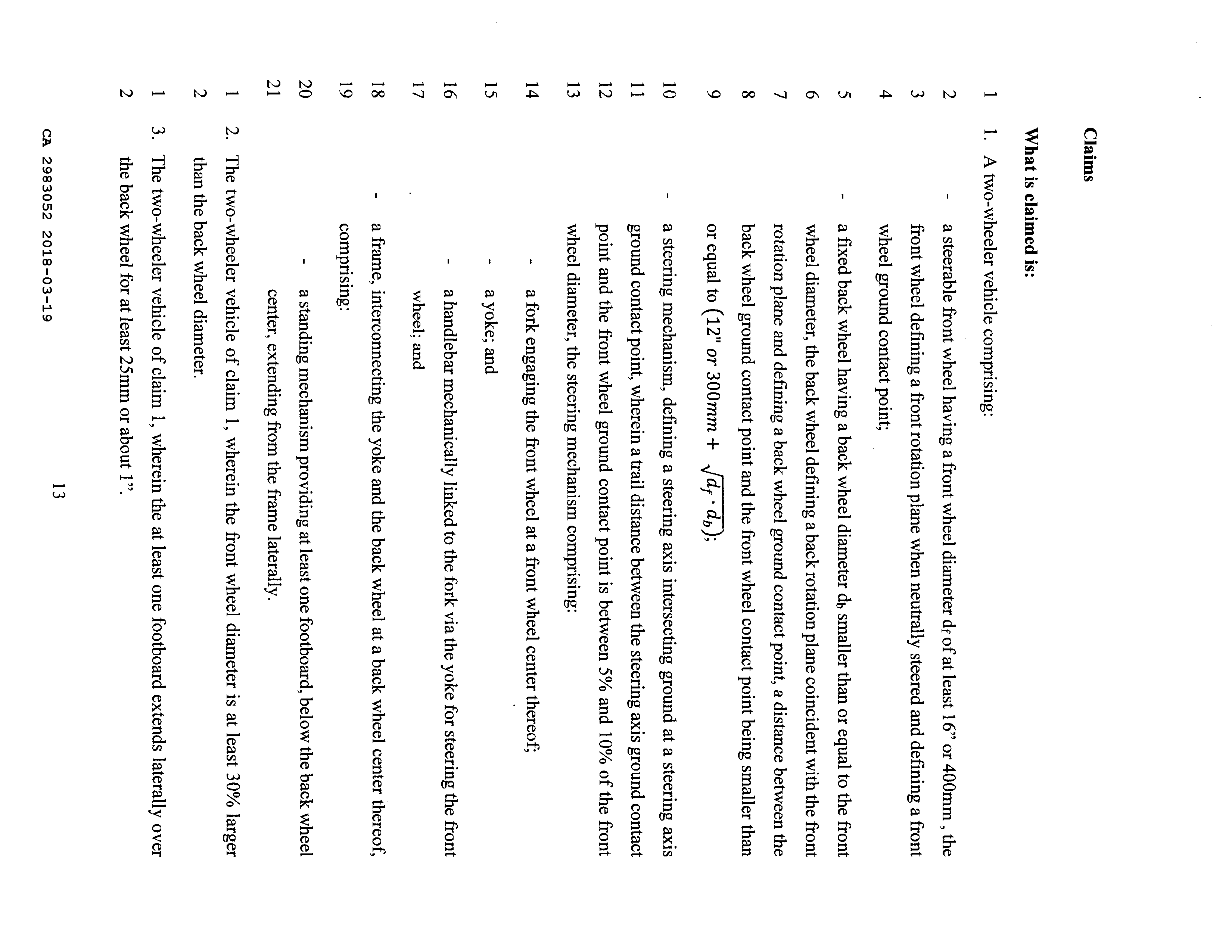 Canadian Patent Document 2983052. Claims 20171219. Image 1 of 3