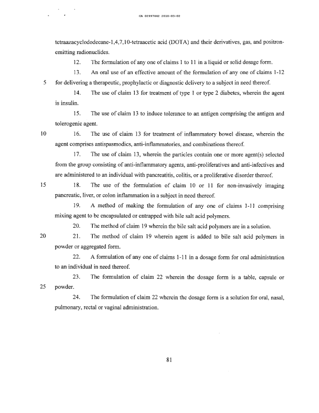 Document de brevet canadien 2997442. Revendications 20180303. Image 2 de 2