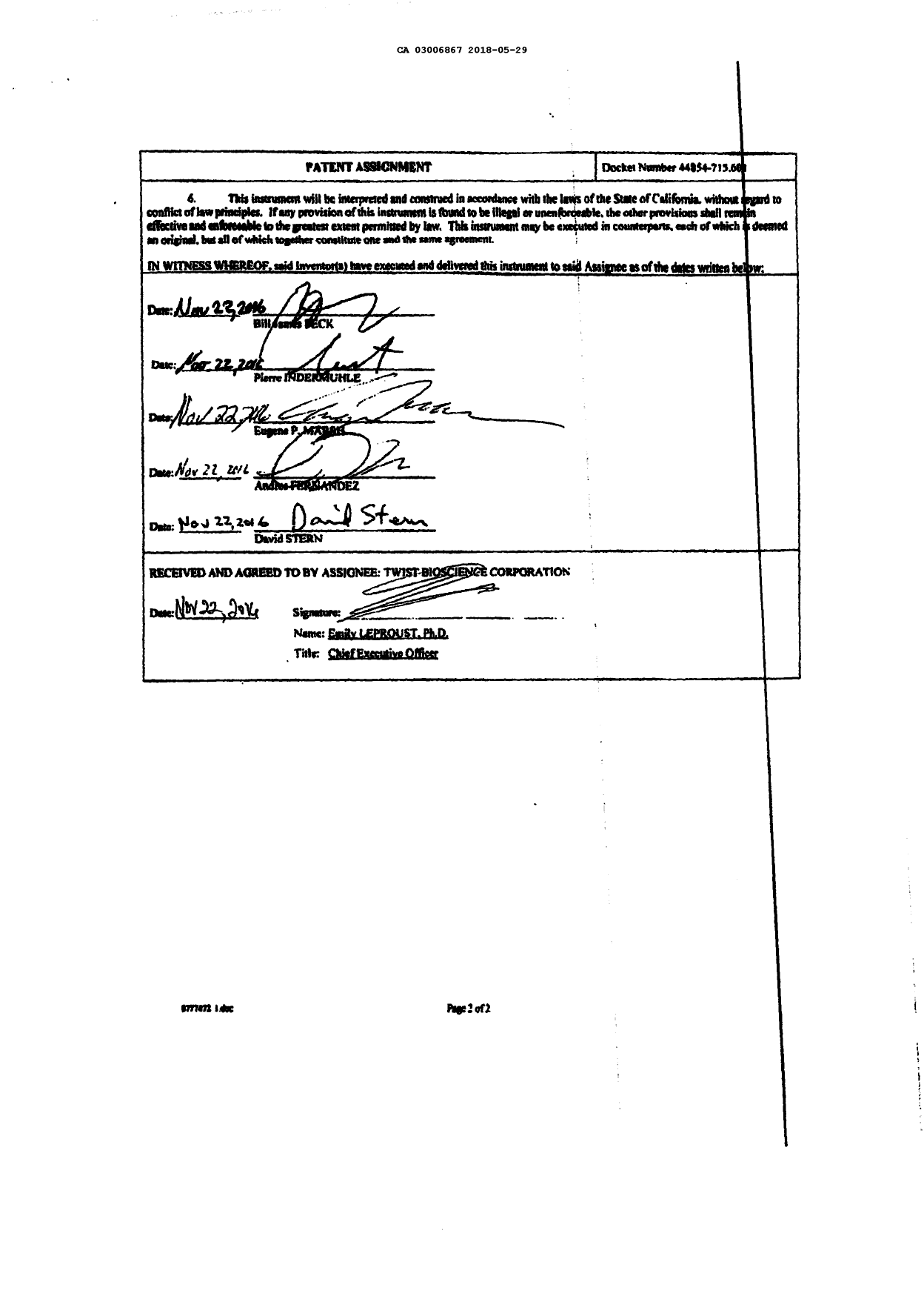 Canadian Patent Document 3006867. National Entry Request 20180529. Image 6 of 6