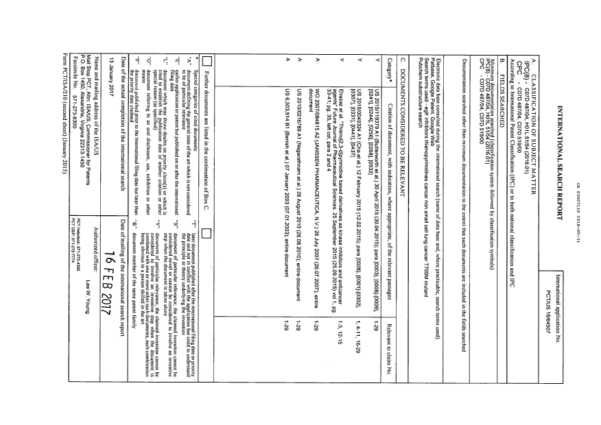 Document de brevet canadien 3007110. Rapport de recherche internationale 20180531. Image 1 de 1