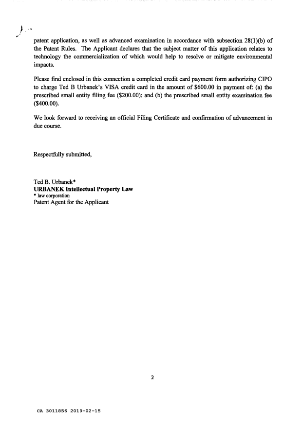 Canadian Patent Document 3011856. Prosecution Correspondence 20190215. Image 3 of 3