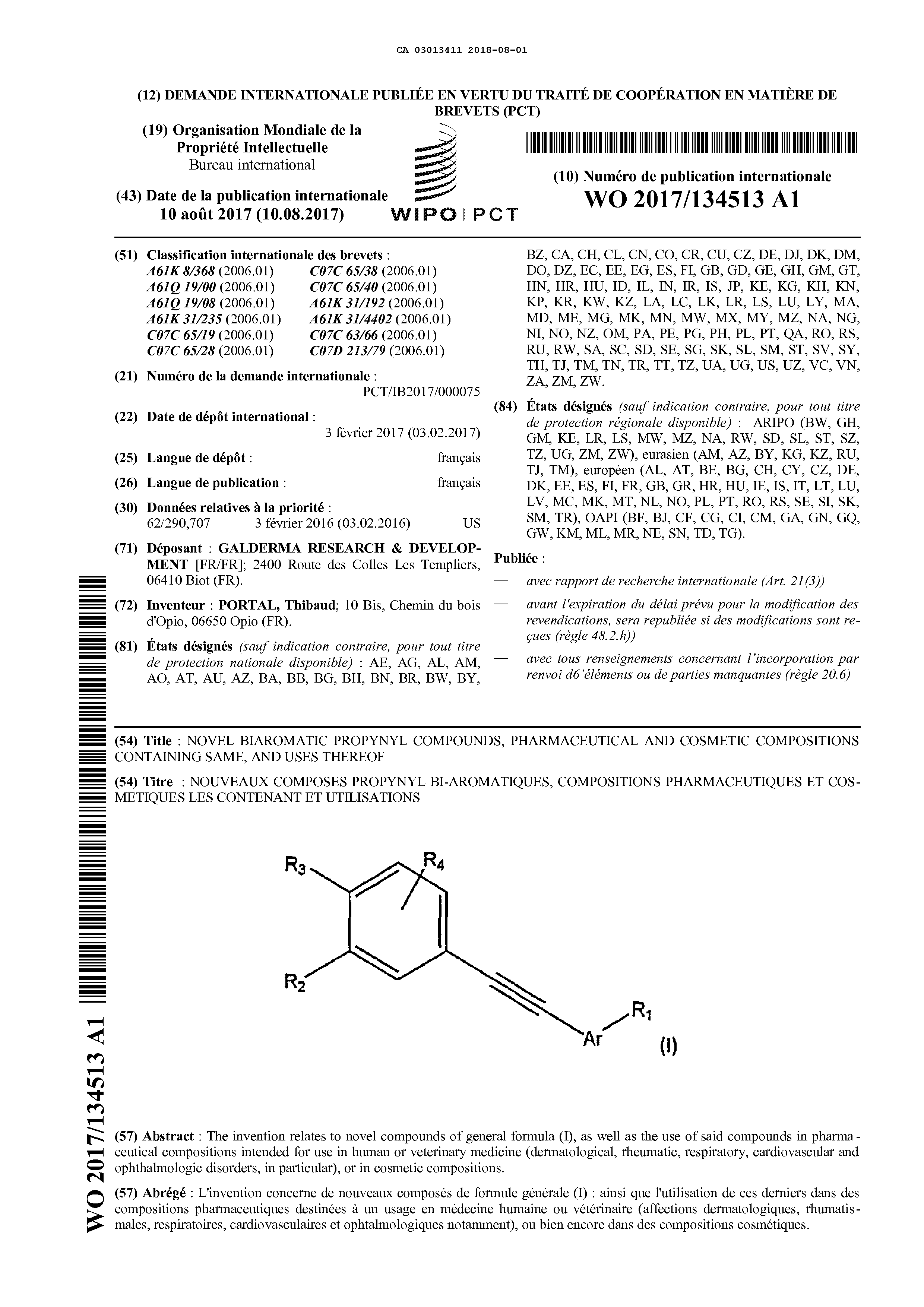 Document de brevet canadien 3013411. Modification - Abrégé 20180801. Image 1 de 1