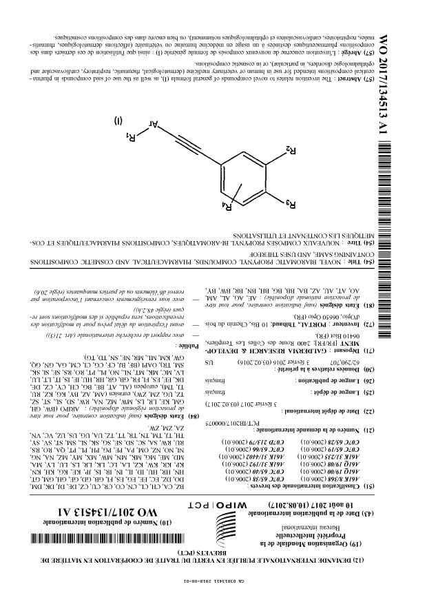 Document de brevet canadien 3013411. Modification - Abrégé 20180801. Image 1 de 1
