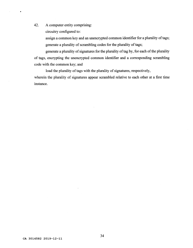 Canadian Patent Document 3014582. Amendment 20191211. Image 22 of 22