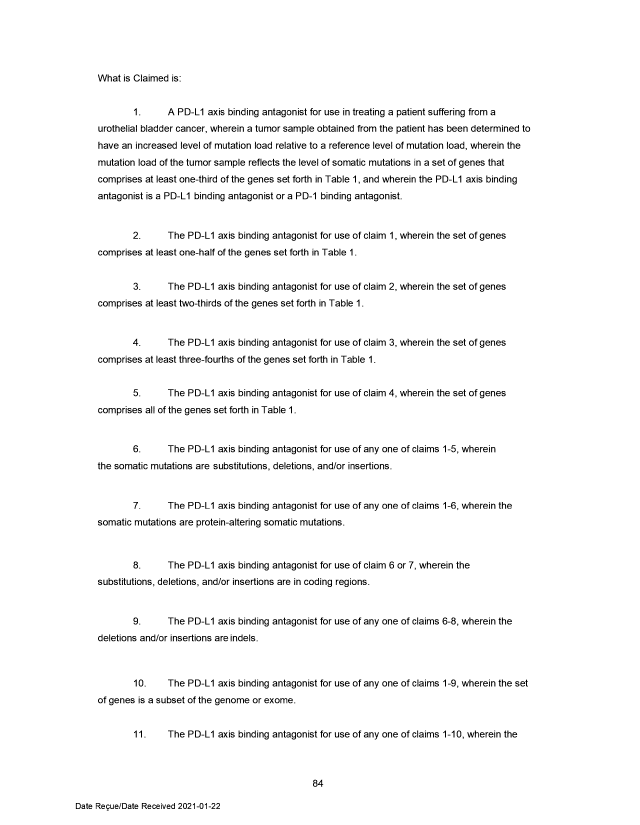 Document de brevet canadien 3015528. Revendications 20210122. Image 1 de 11