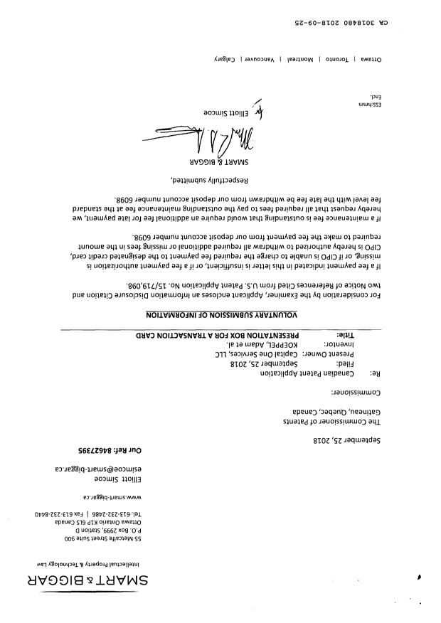 Canadian Patent Document 3018480. Amendment 20180925. Image 1 of 1