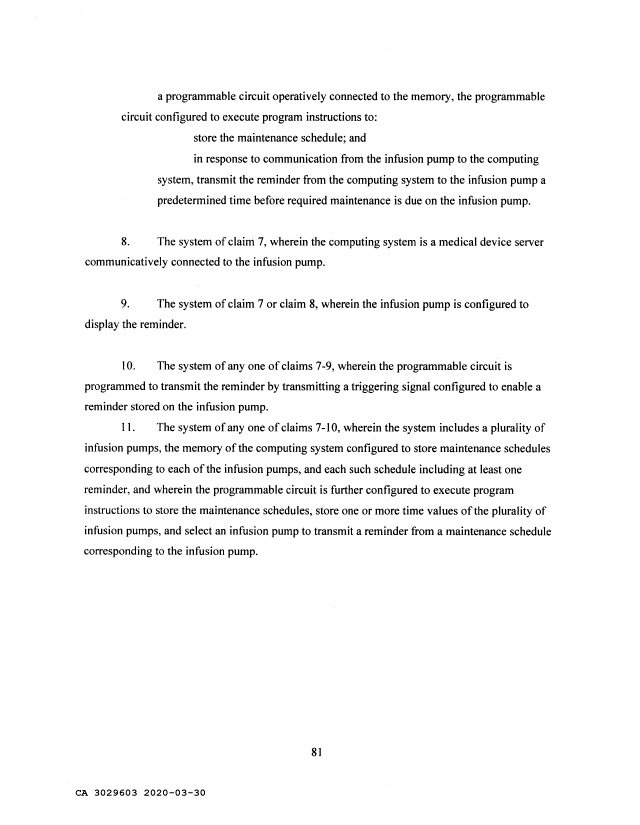 Document de brevet canadien 3029603. Revendications 20200330. Image 2 de 2
