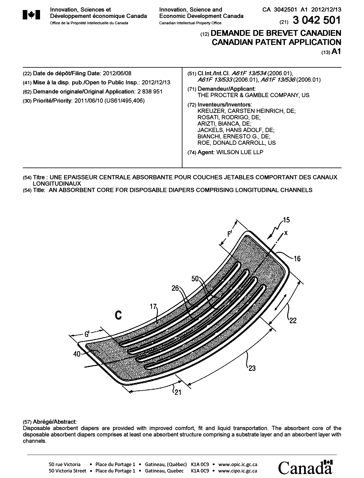 Canadian Patent Document 3042501. Cover Page 20190712. Image 1 of 1