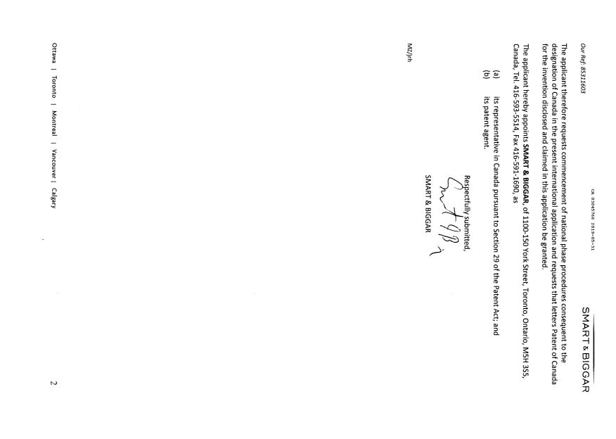 Canadian Patent Document 3045766. National Entry Request 20190531. Image 2 of 7