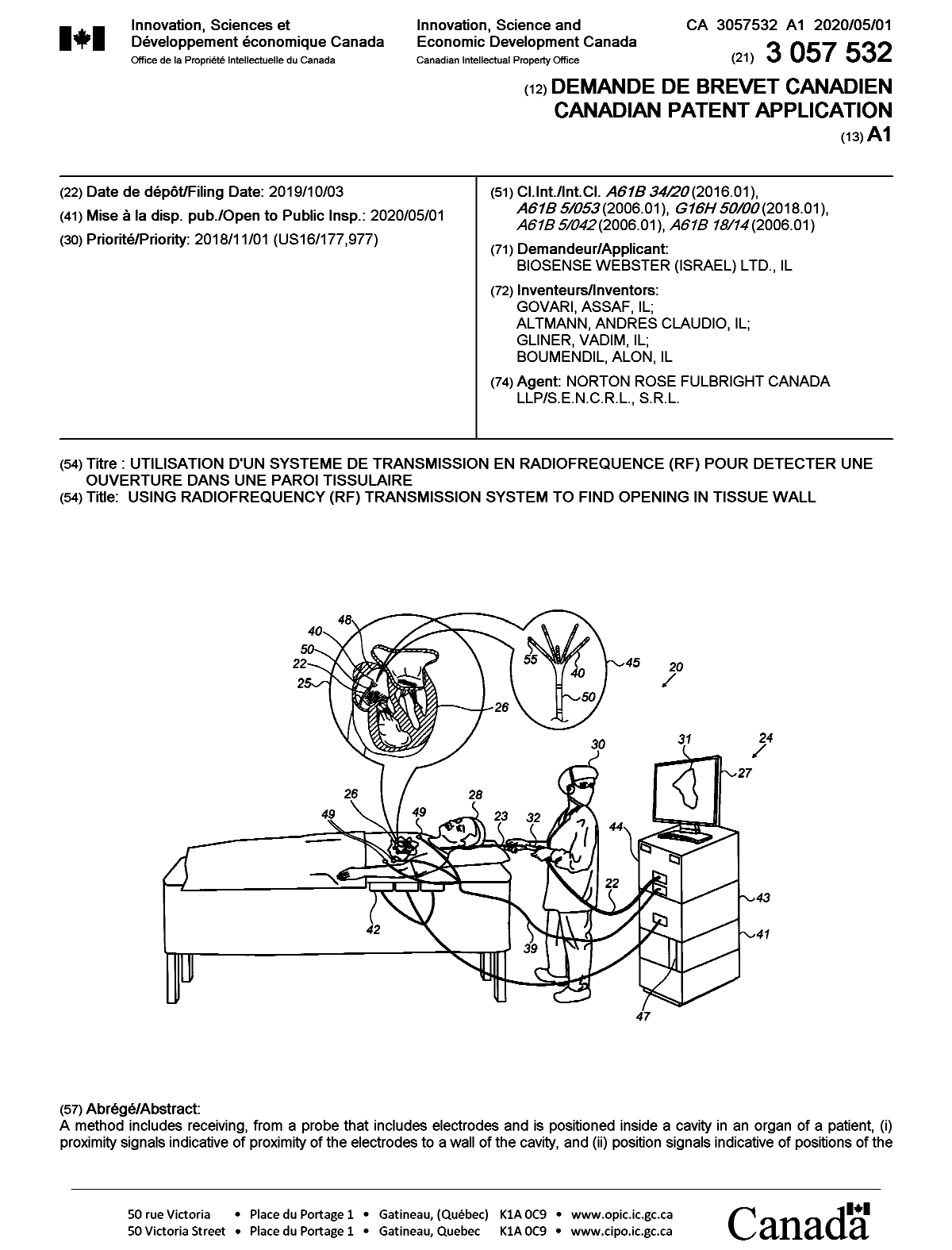 Document de brevet canadien 3057532. Page couverture 20200323. Image 1 de 2