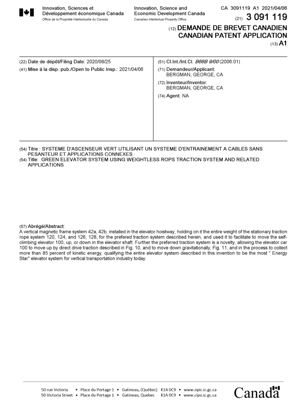 Document de brevet canadien 3091119. Page couverture 20210226. Image 1 de 1