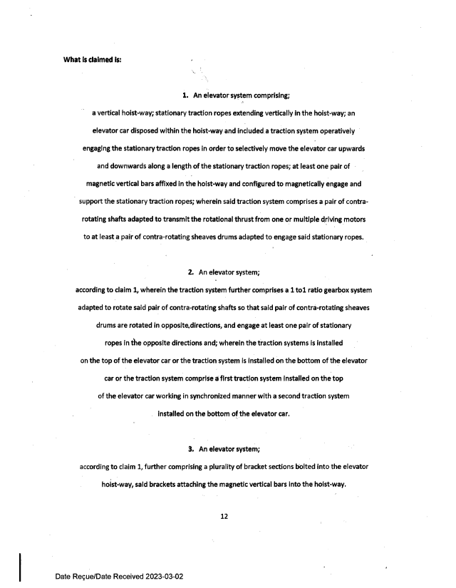 Document de brevet canadien 3091119. Revendications 20230303. Image 1 de 4
