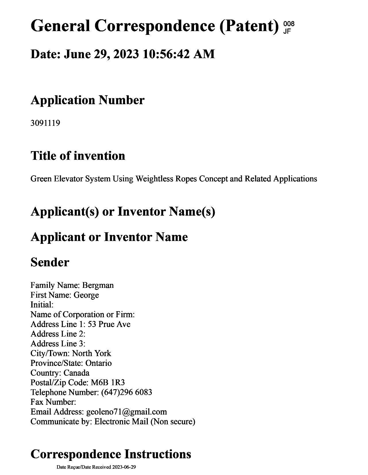 Canadian Patent Document 3091119. Amendment 20230629. Image 1 of 7