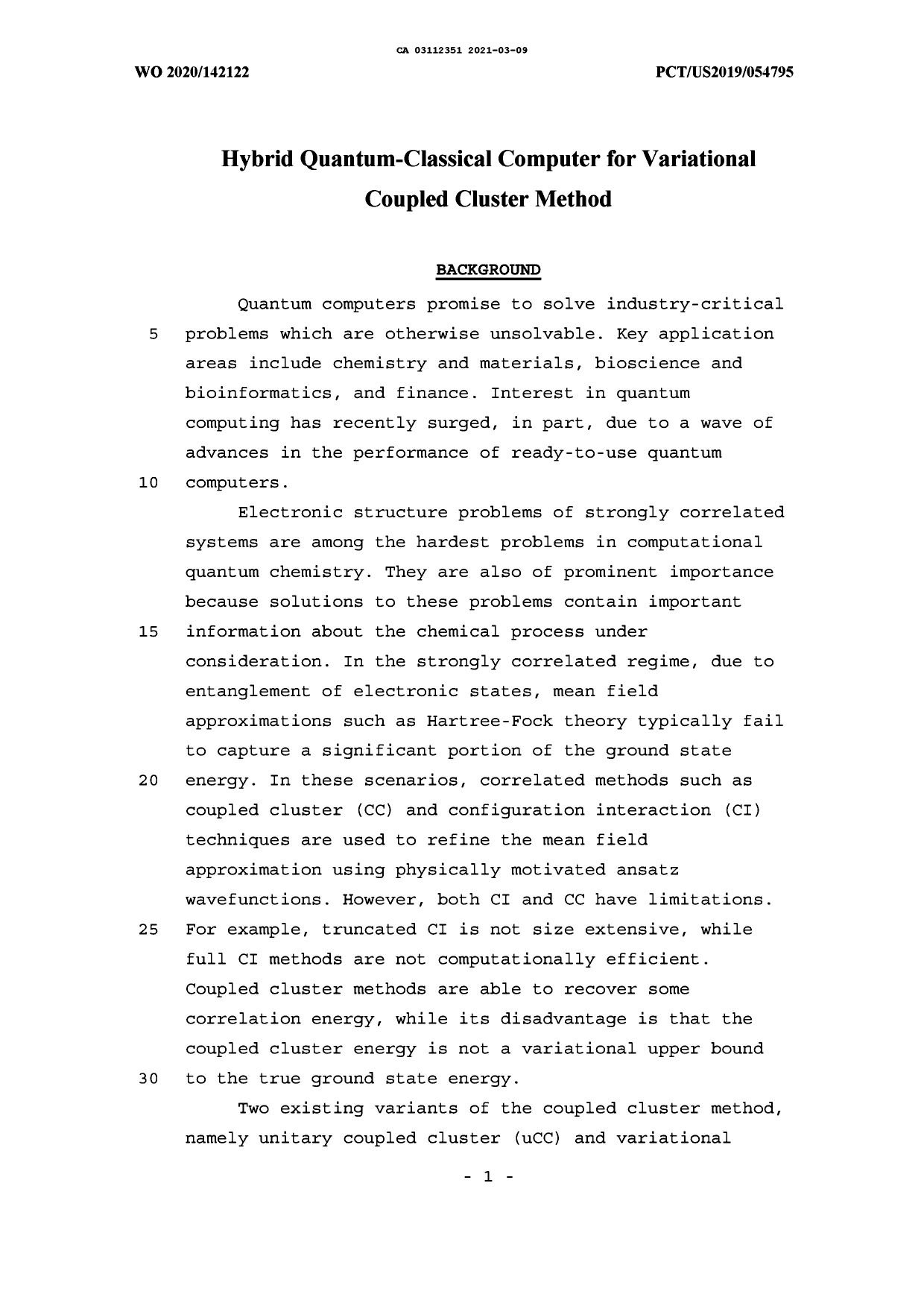 Document de brevet canadien 3112351. Description 20210309. Image 1 de 67