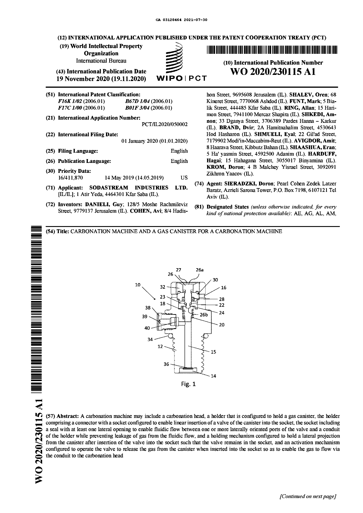 Canadian Patent Document 3128464. Abstract 20210730. Image 1 of 2