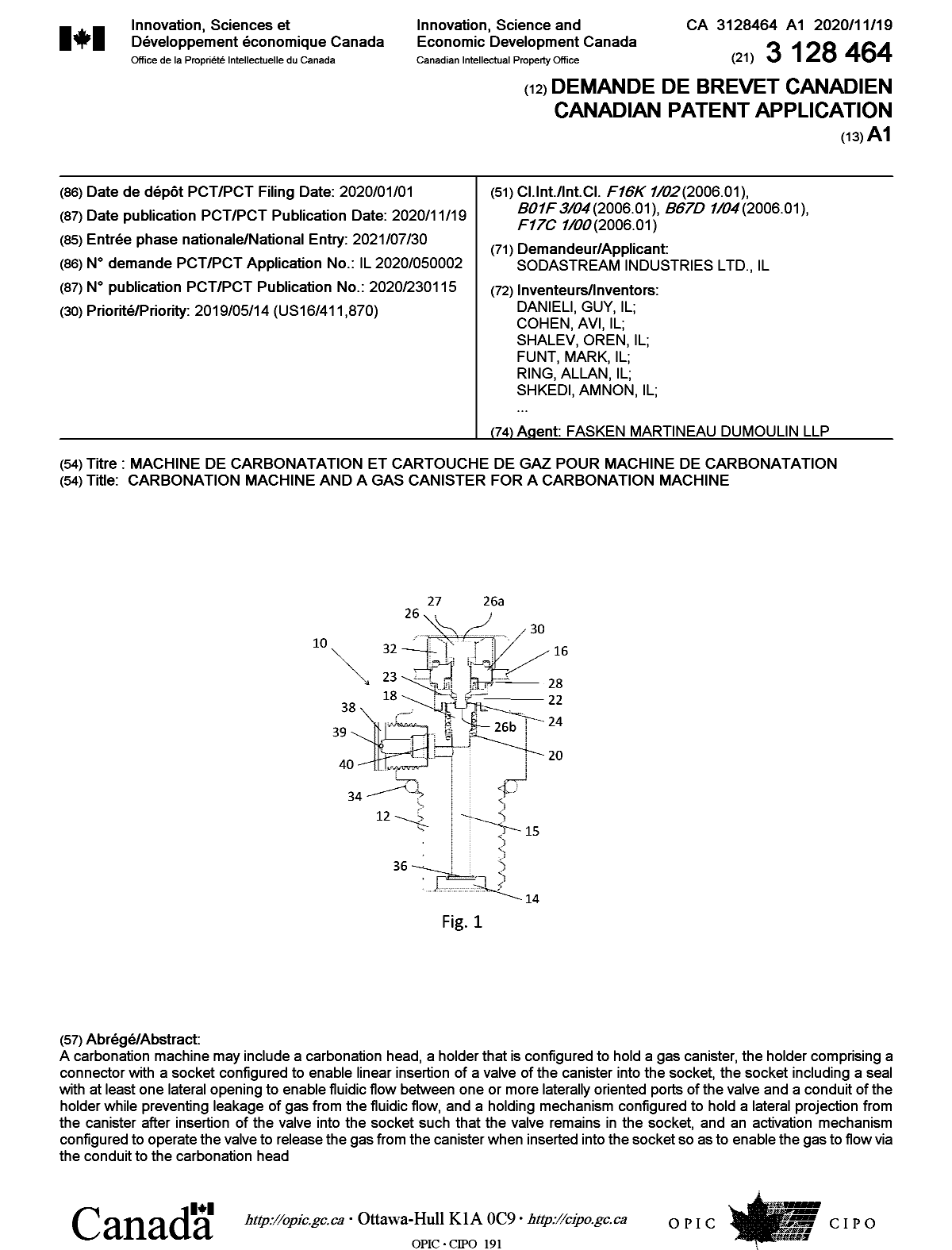 Canadian Patent Document 3128464. Cover Page 20211020. Image 1 of 2