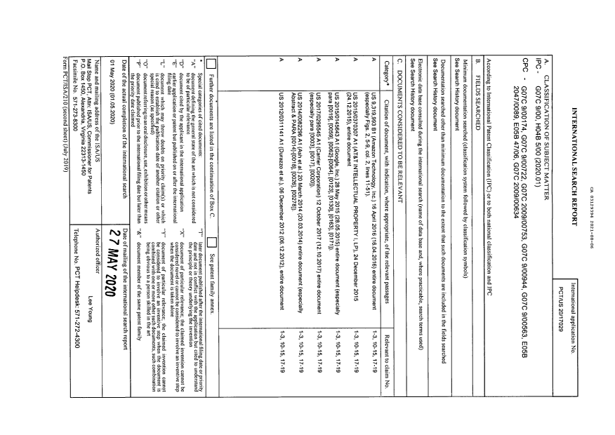 Document de brevet canadien 3129394. Rapport de recherche internationale 20210806. Image 1 de 2