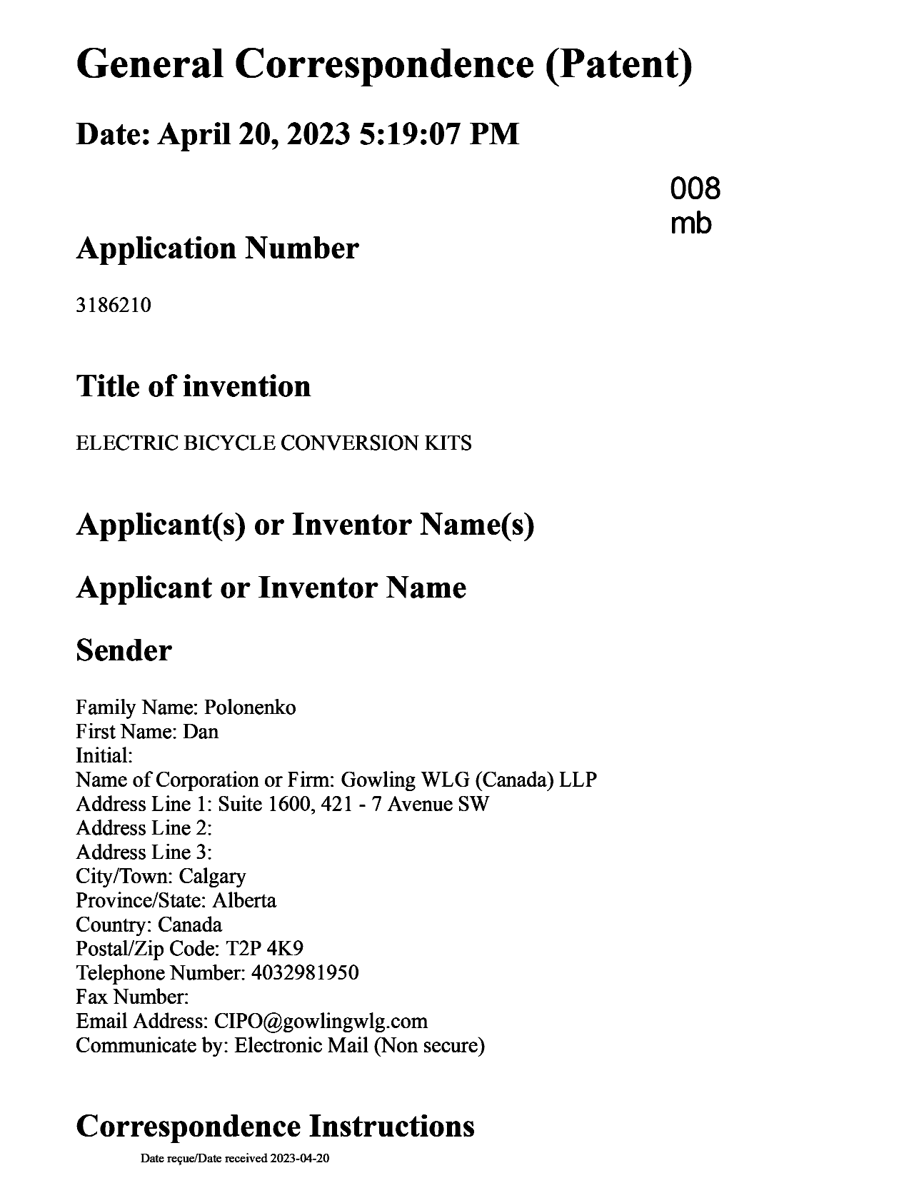 Canadian Patent Document 3186210. Amendment 20230420. Image 1 of 36
