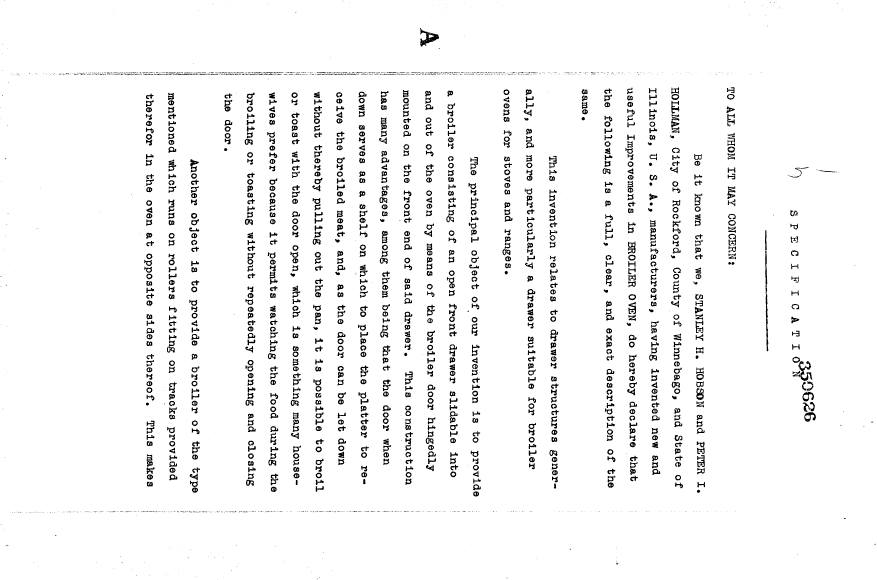 Canadian Patent Document 350626. Description 19950930. Image 1 of 11