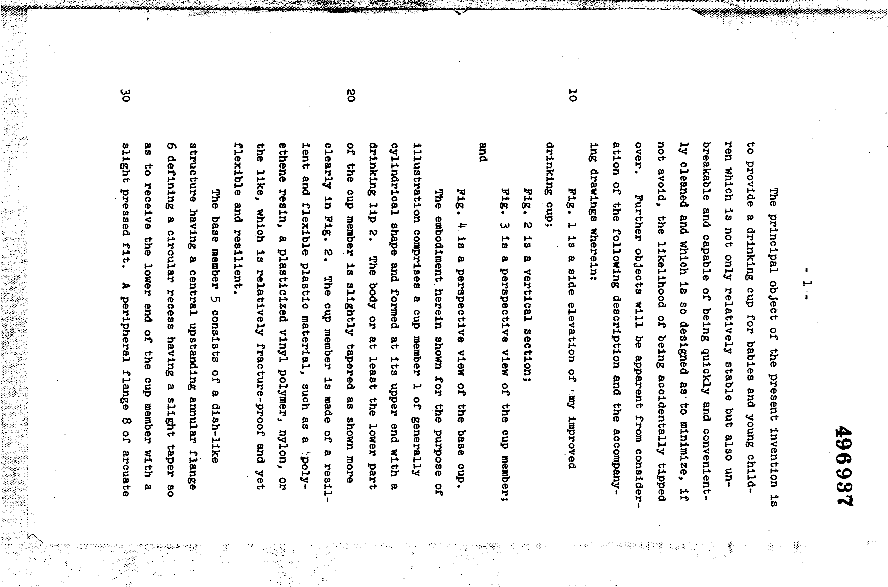 Canadian Patent Document 496937. Description 19950601. Image 1 of 2