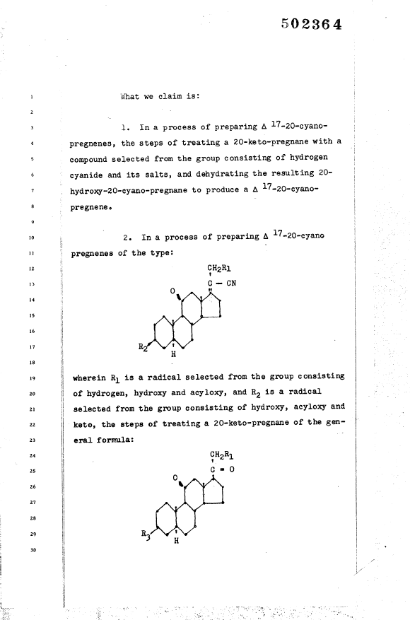 Document de brevet canadien 502364. Revendications 19950531. Image 1 de 7