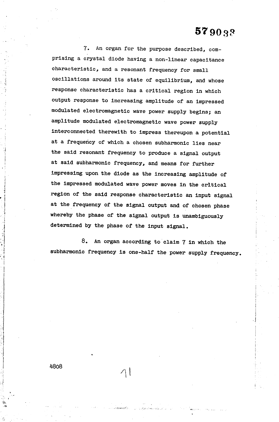 Document de brevet canadien 579033. Revendications 19941217. Image 5 de 6