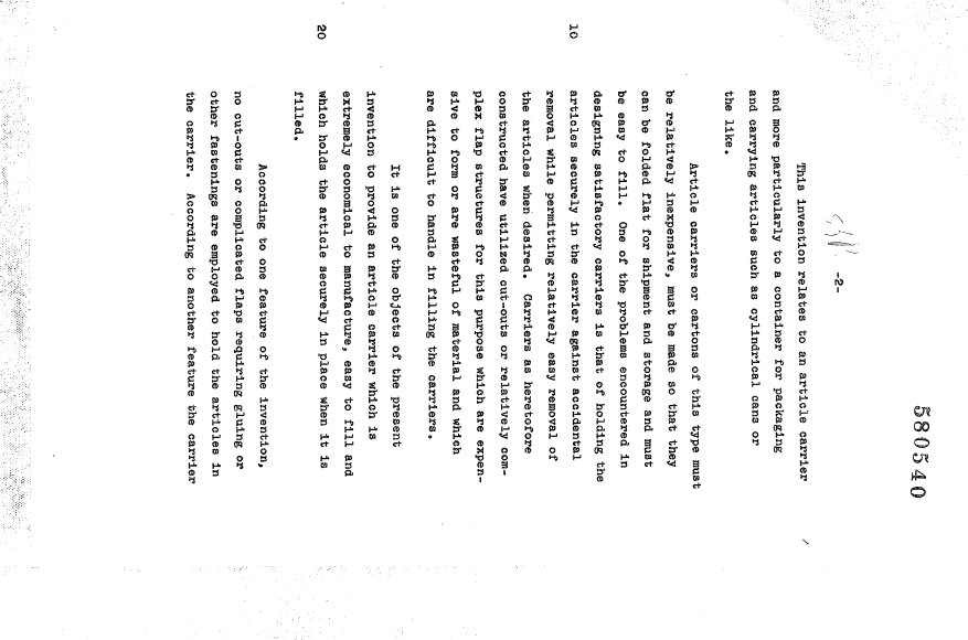 Document de brevet canadien 580540. Description 19950315. Image 1 de 10