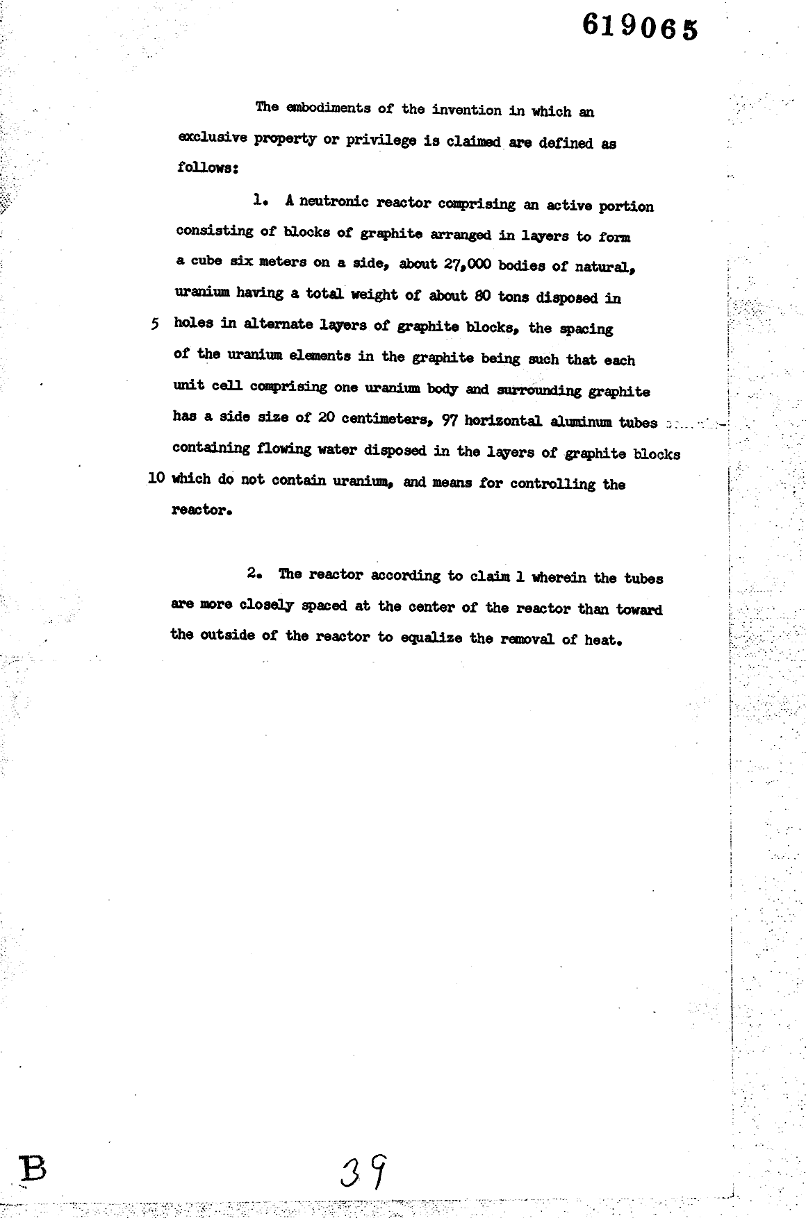Document de brevet canadien 619065. Revendications 19950211. Image 1 de 1