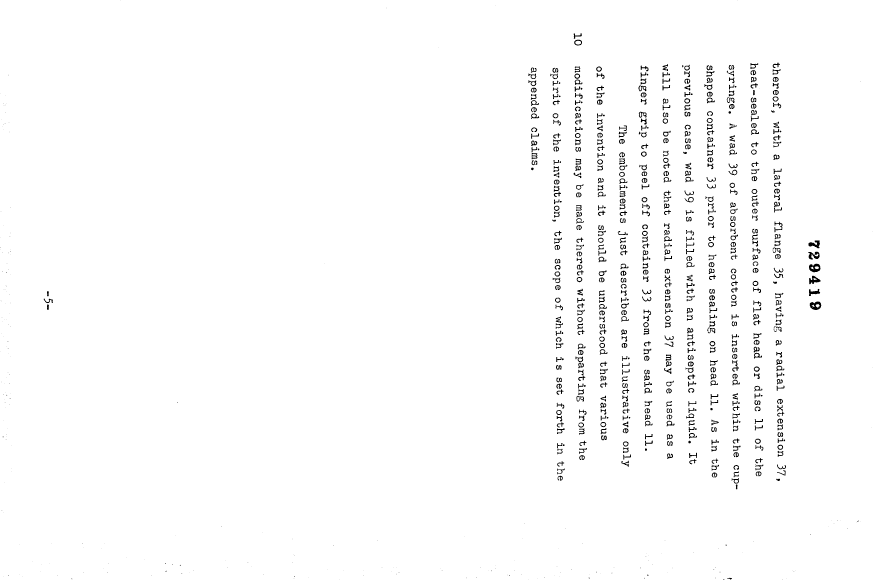 Document de brevet canadien 729419. Description 19941201. Image 5 de 5
