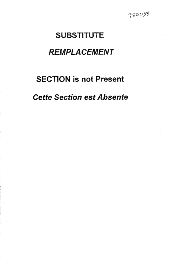 Document de brevet canadien 950038. Page couverture 19940729. Image 1 de 1