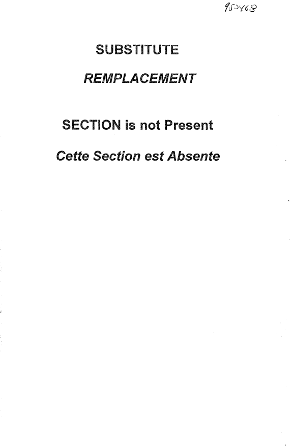 Document de brevet canadien 950468. Page couverture 19940729. Image 1 de 1