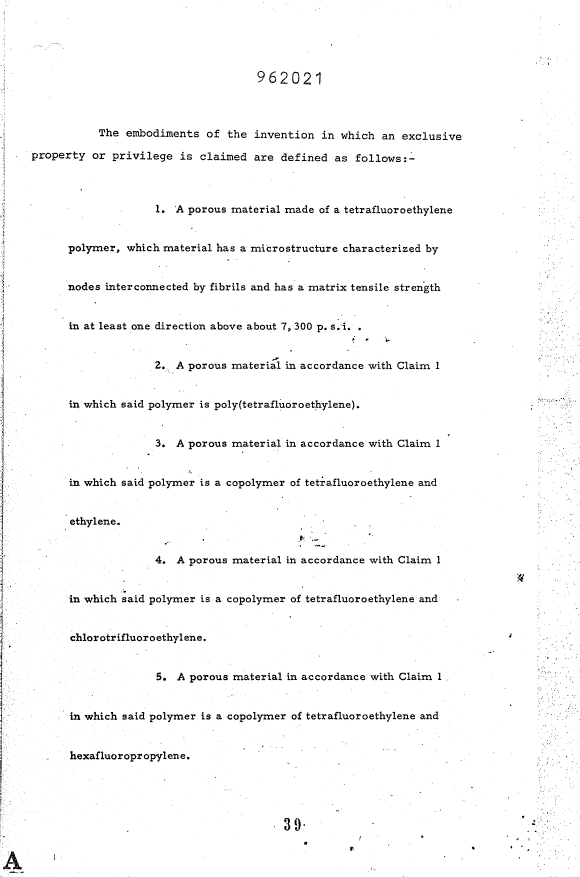 Document de brevet canadien 962021. Revendications 19940809. Image 1 de 17