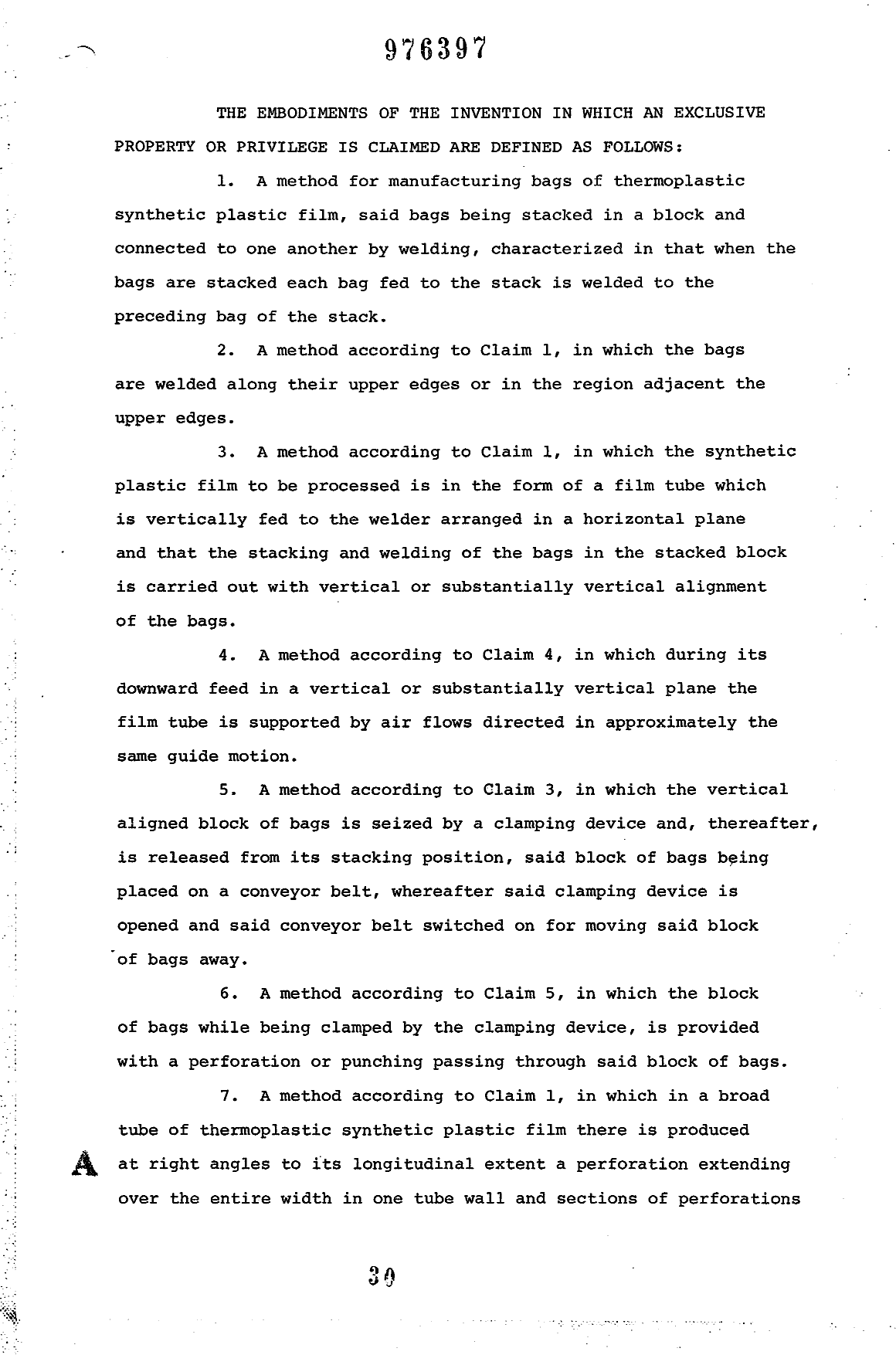 Document de brevet canadien 976397. Revendications 19931208. Image 1 de 10
